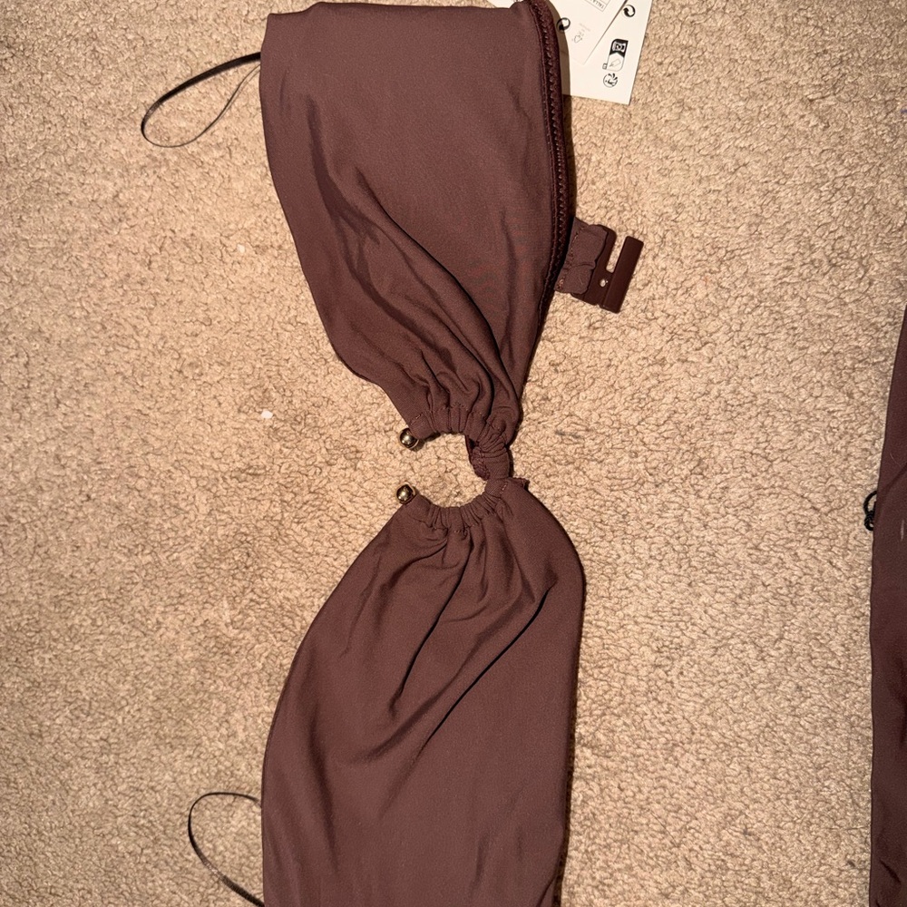 Zara Chocolate Bikini Set (Top size Large, Bottom size medium) - Picture 4 of 11